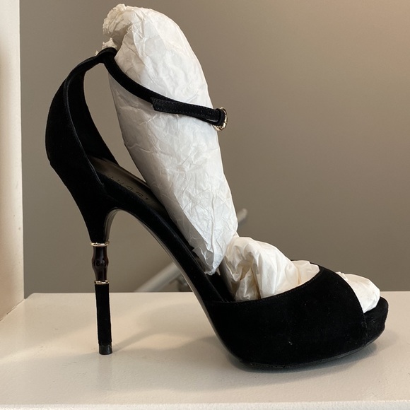 Authentic Gucci Open Toe Bamboo Heels - Picture 10 of 10